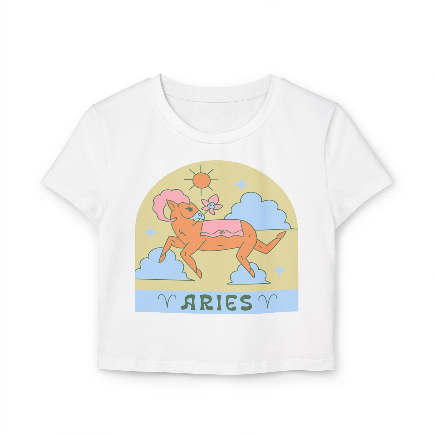 Aries Ram Cropped Tee