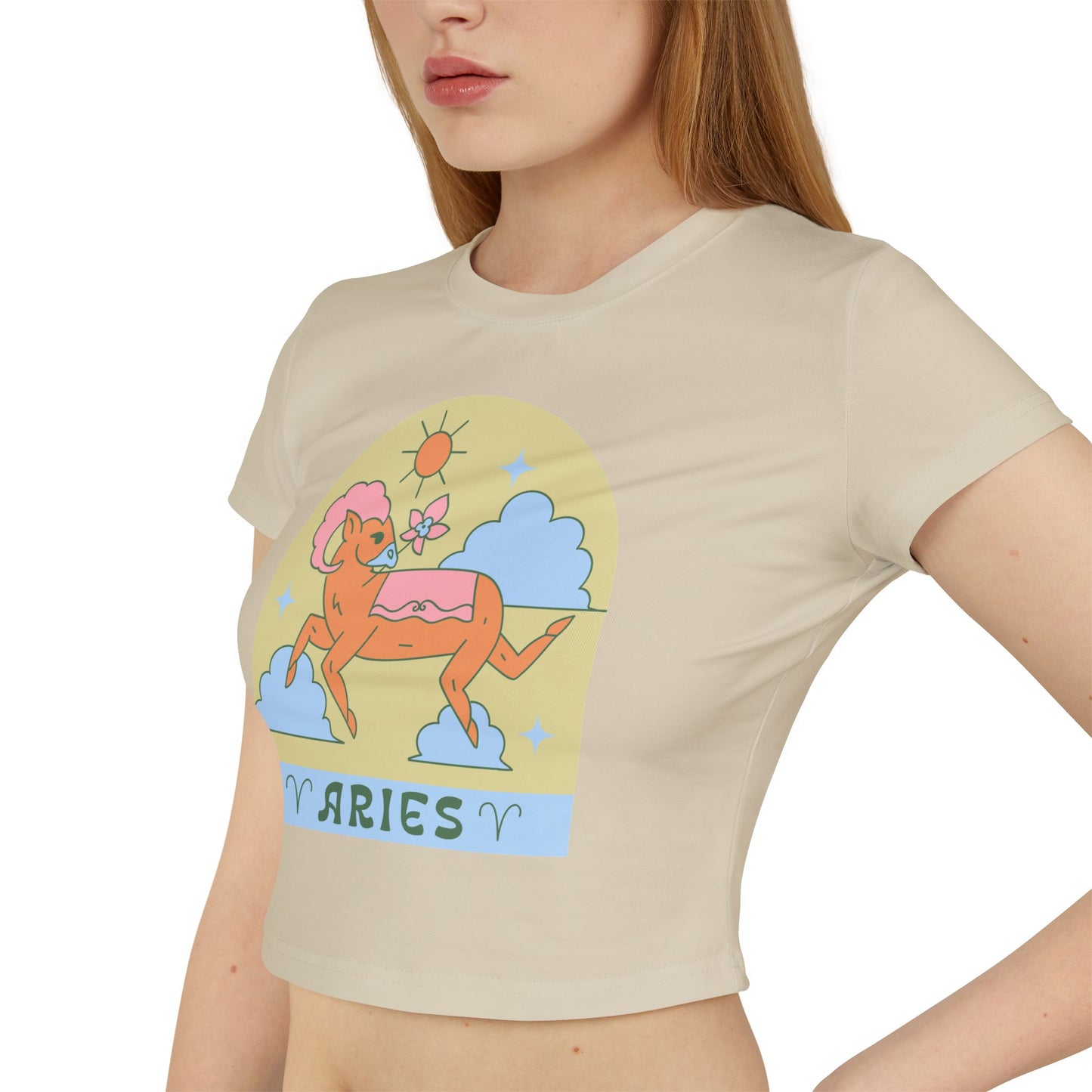 Aries Ram Cropped Tee