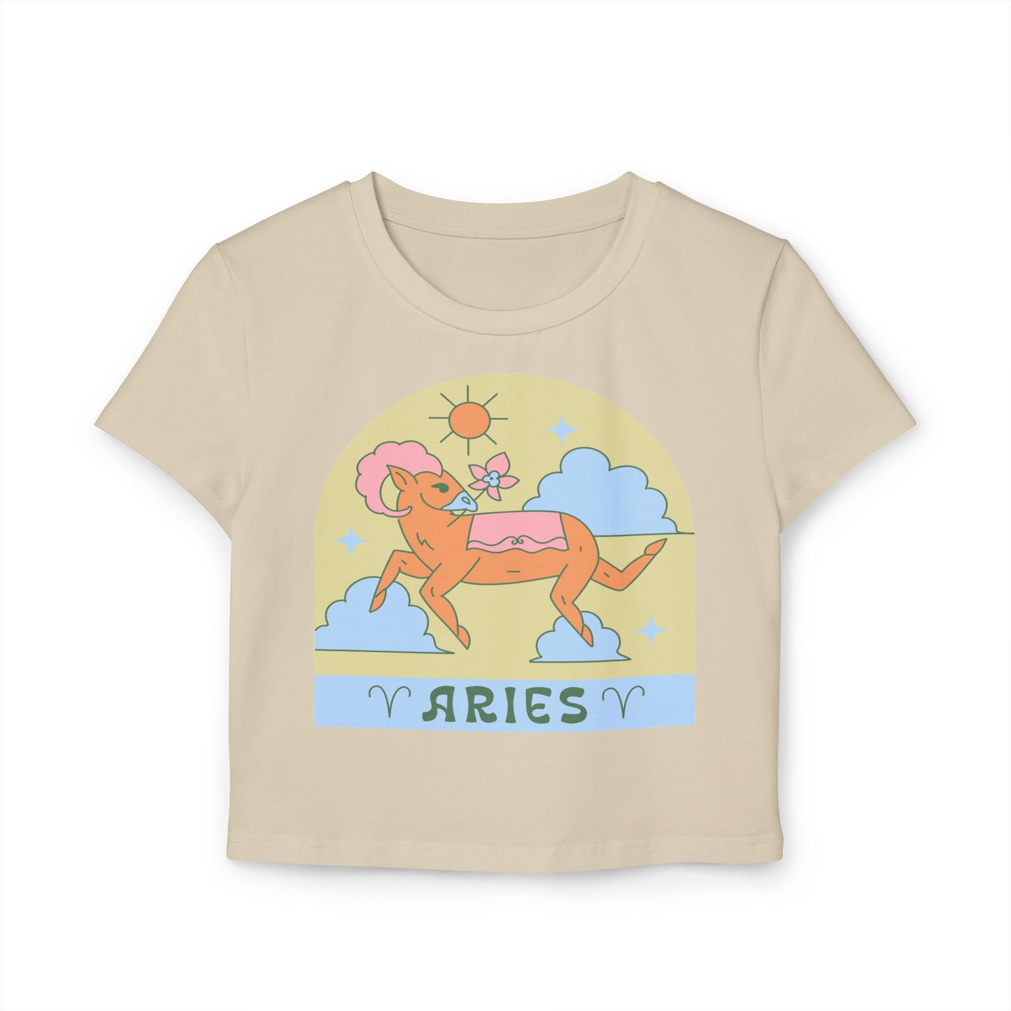 Aries Ram Cropped Tee