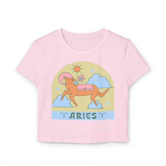 Aries Ram Cropped Tee